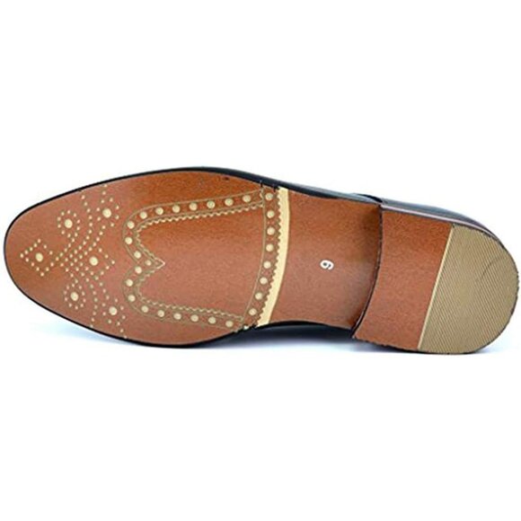 Bruno Marc Italy Men's 6-Dark/Brown Classic Modern Oxford Lace-Up Dress Shoes - Picture 6 of 11